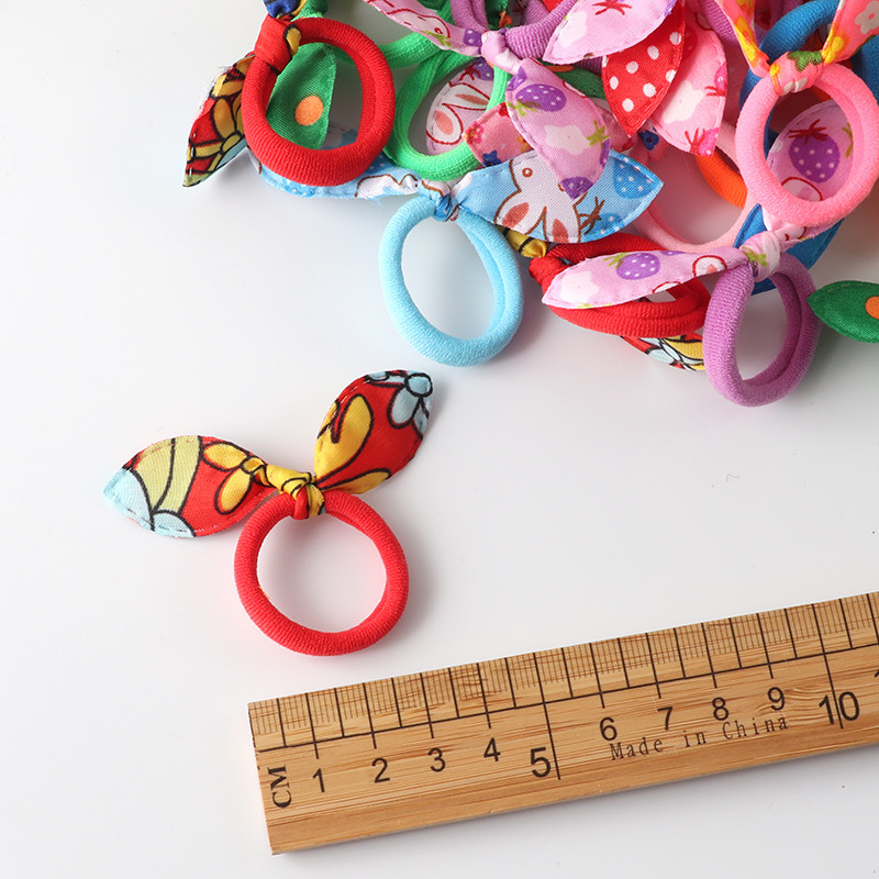 20tk väike Küülikukõrv Juuksepaelad Tüdrukud Armsad Kummipael Elastne riba Beebi peakatted Korea lapsed Juukseaksessuaarid Kaunistused