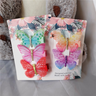 3/5 KOM leptir kopče za kosu za žene, djecu, djevojke, dodaci od gaze Pinzas Para El Pelo Ukosnice Pokrivalo za glavu Barette Cheveux Fille