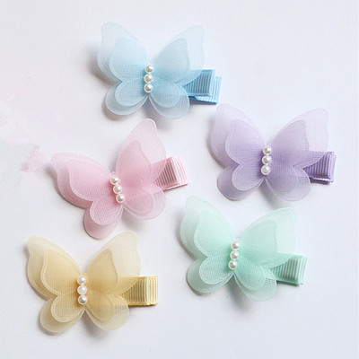 3/5 KOM leptir kopče za kosu za žene, djecu, djevojke, dodaci od gaze Pinzas Para El Pelo Ukosnice Pokrivalo za glavu Barette Cheveux Fille