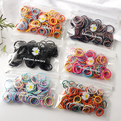 100Gb/komplekts Meiteņu Candy Color Matu Lentes Meiteņu Matu Aksesuāri Elastīga Gumijas Lenta Matu lente Bērnu Zirgastes Lentes