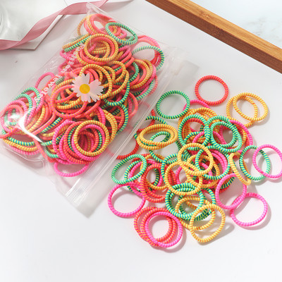 100Gb/komplekts Meiteņu Candy Color Matu Lentes Meiteņu Matu Aksesuāri Elastīga Gumijas Lenta Matu lente Bērnu Zirgastes Lentes