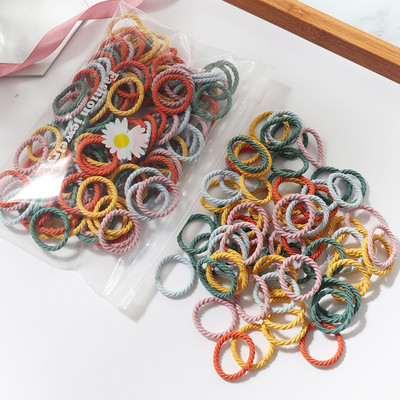 100Gb/komplekts Meiteņu Candy Color Matu Lentes Meiteņu Matu Aksesuāri Elastīga Gumijas Lenta Matu lente Bērnu Zirgastes Lentes