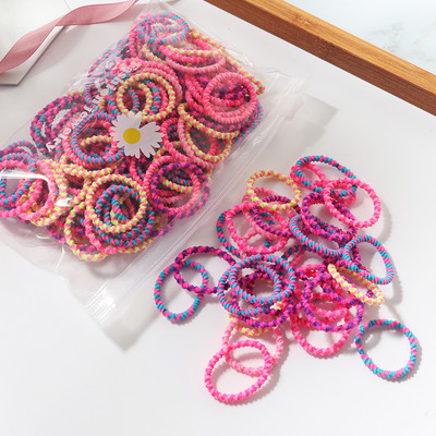 100Gb/komplekts Meiteņu Candy Color Matu Lentes Meiteņu Matu Aksesuāri Elastīga Gumijas Lenta Matu lente Bērnu Zirgastes Lentes