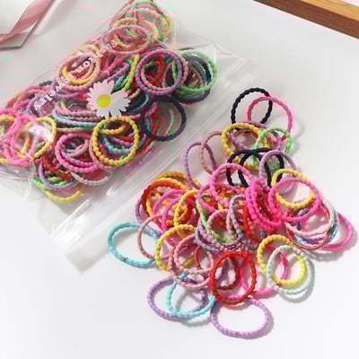 100Gb/komplekts Meiteņu Candy Color Matu Lentes Meiteņu Matu Aksesuāri Elastīga Gumijas Lenta Matu lente Bērnu Zirgastes Lentes