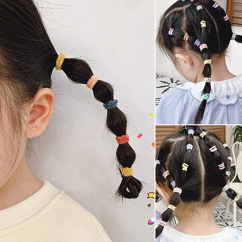 100Gb/komplekts Meiteņu Candy Color Matu Lentes Meiteņu Matu Aksesuāri Elastīga Gumijas Lenta Matu lente Bērnu Zirgastes Lentes