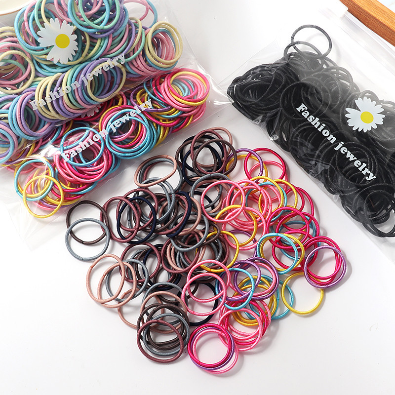 100Gb/komplekts Meiteņu Candy Color Matu Lentes Meiteņu Matu Aksesuāri Elastīga Gumijas Lenta Matu lente Bērnu Zirgastes Lentes