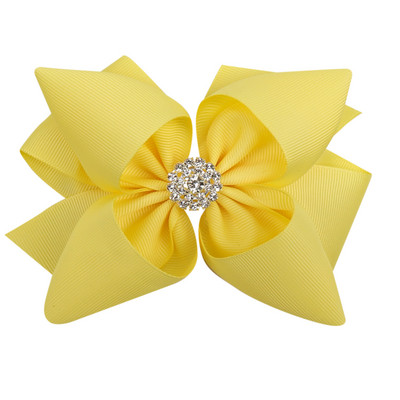 ncmama плътна панделка, подредени с ленти за коса за момичета с ръчно изработени щипки за коса с лък от кристали Аксесоари за коса за момичета в стил принцеса