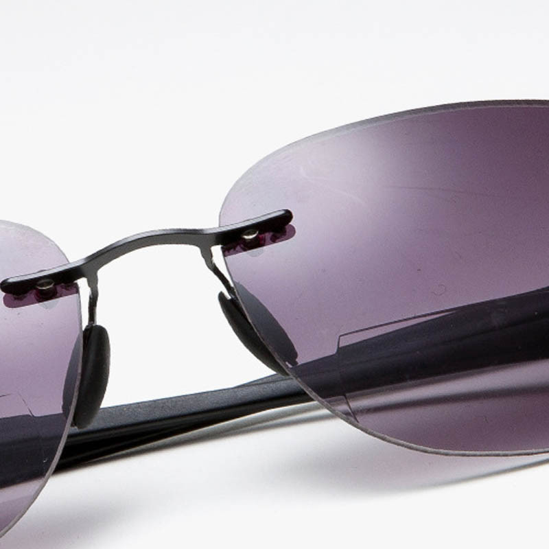 Zilead Ochelari de lectură de soare Moda Femei Bărbați Fără montură Dublă lumină Aproape de departe Ochelari de vedere prezbiopie Lentile întunecate Ochelari de lectură