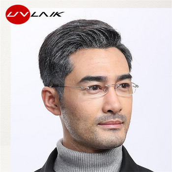 UVLAIK Rimless Γυαλιά Ανάγνωσης Ανδρικά Διαφανή Γυαλιά Ανδρικά Γυναικεία Γυαλιά Πρεσβυωπίας με θήκη 1.5 2.0 2.5 3.0