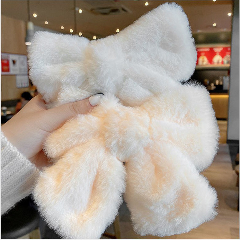 Slatke baršunaste kopče za kosu Plišane velike mašne Ukosnice Dodaci za kosu Pokrivala za djevojčice Ženske trake za kosu Traka za glavu Ukrasi Poklon