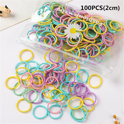 100 kom/torbi šarm Dječji slatki slatkiši Čvrste gumene trake Djevojčice Lijepe elastične trake za kosu Dječji slatki dodaci za kosu