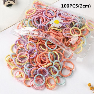 100 kom/torbi šarm Dječji slatki slatkiši Čvrste gumene trake Djevojčice Lijepe elastične trake za kosu Dječji slatki dodaci za kosu