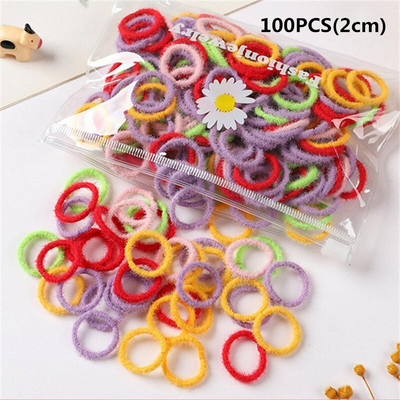 100 kom/torbi šarm Dječji slatki slatkiši Čvrste gumene trake Djevojčice Lijepe elastične trake za kosu Dječji slatki dodaci za kosu