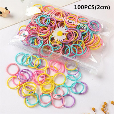100 kom/torbi šarm Dječji slatki slatkiši Čvrste gumene trake Djevojčice Lijepe elastične trake za kosu Dječji slatki dodaci za kosu