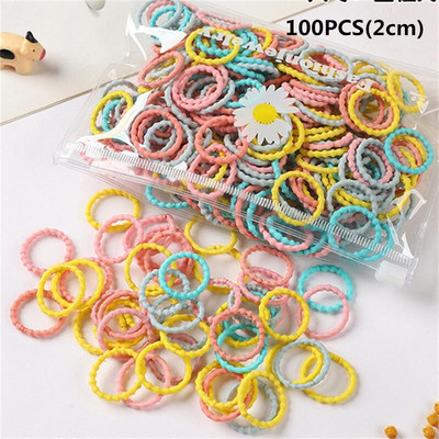 100 kom/torbi šarm Dječji slatki slatkiši Čvrste gumene trake Djevojčice Lijepe elastične trake za kosu Dječji slatki dodaci za kosu