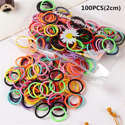 100 kom/torbi šarm Dječji slatki slatkiši Čvrste gumene trake Djevojčice Lijepe elastične trake za kosu Dječji slatki dodaci za kosu