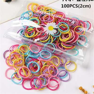 100 kom/torbi šarm Dječji slatki slatkiši Čvrste gumene trake Djevojčice Lijepe elastične trake za kosu Dječji slatki dodaci za kosu