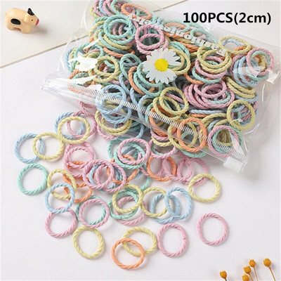 100 kom/torbi šarm Dječji slatki slatkiši Čvrste gumene trake Djevojčice Lijepe elastične trake za kosu Dječji slatki dodaci za kosu