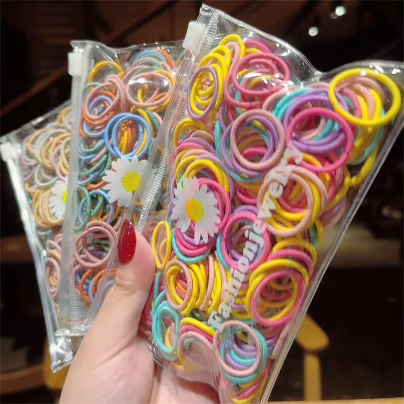 100 kom/torbi šarm Dječji slatki slatkiši Čvrste gumene trake Djevojčice Lijepe elastične trake za kosu Dječji slatki dodaci za kosu