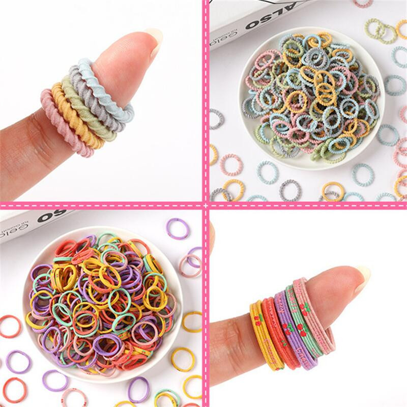 100 kom/torbi šarm Dječji slatki slatkiši Čvrste gumene trake Djevojčice Lijepe elastične trake za kosu Dječji slatki dodaci za kosu