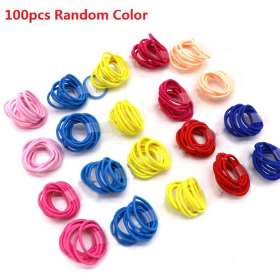 10 бр./Партида Детски аксесоари за коса Еластични ленти за коса с панделка Цветни щипки за коса Модни ленти за глава Държач за опашка за момичета