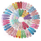 30-50 Vnt Drugelis Spausdinti Metaliniai Lašeliai Plaukų segtukai Merginoms Madinga Plaukų rankena Snap BB Clip Kūdikių Plaukų Priedai Plaukų segtukai