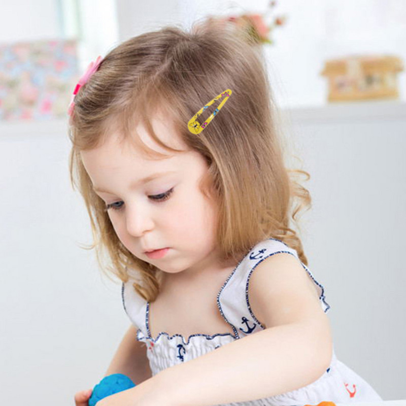 30-50 Vnt Drugelis Spausdinti Metaliniai Lašeliai Plaukų segtukai Merginoms Madinga Plaukų rankena Snap BB Clip Kūdikių Plaukų Priedai Plaukų segtukai