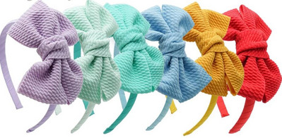 6 bucăți 4" bentițe din plastic pentru fete din țesătură sarg funde de păr Cercete de păr Accesorii de păr pentru fetițe copii