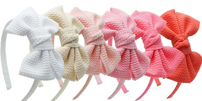 6 bucăți 4" bentițe din plastic pentru fete din țesătură sarg funde de păr Cercete de păr Accesorii de păr pentru fetițe copii