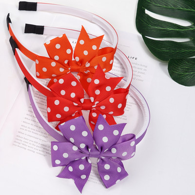 6 bucăți 4" bentițe din plastic pentru fete din țesătură sarg funde de păr Cercete de păr Accesorii de păr pentru fetițe copii