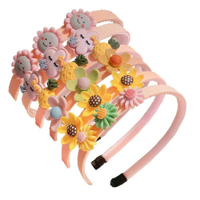 6 bucăți 4" bentițe din plastic pentru fete din țesătură sarg funde de păr Cercete de păr Accesorii de păr pentru fetițe copii