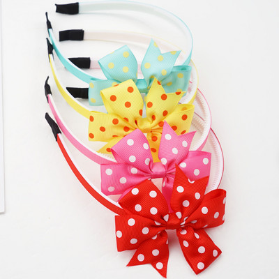 6 bucăți 4" bentițe din plastic pentru fete din țesătură sarg funde de păr Cercete de păr Accesorii de păr pentru fetițe copii