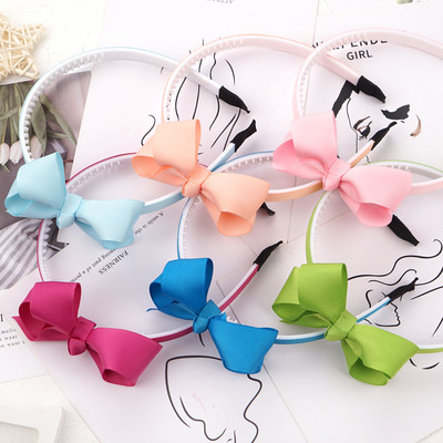 6 bucăți 4" bentițe din plastic pentru fete din țesătură sarg funde de păr Cercete de păr Accesorii de păr pentru fetițe copii