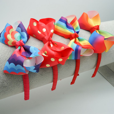 6 bucăți 4" bentițe din plastic pentru fete din țesătură sarg funde de păr Cercete de păr Accesorii de păr pentru fetițe copii