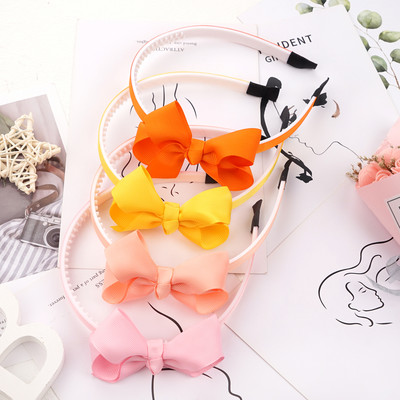 6 bucăți 4" bentițe din plastic pentru fete din țesătură sarg funde de păr Cercete de păr Accesorii de păr pentru fetițe copii