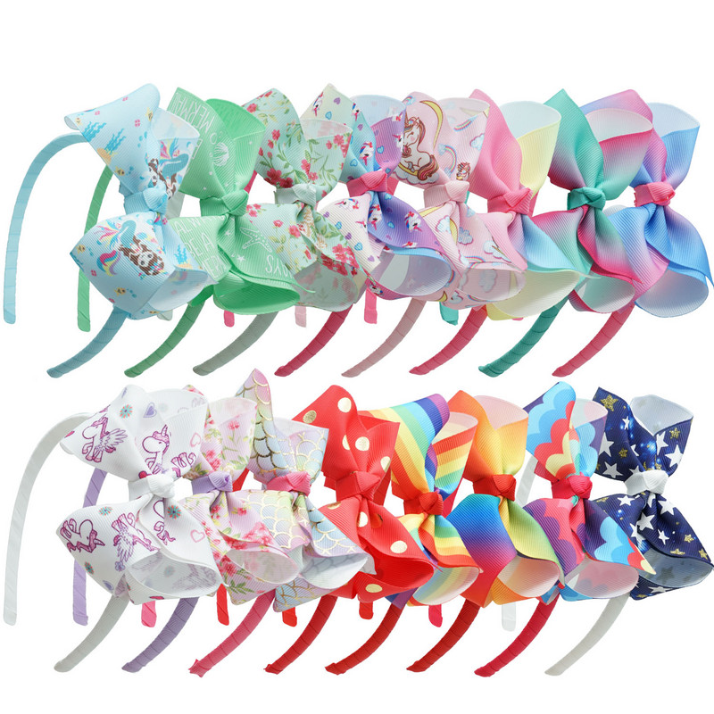 6 bucăți 4" bentițe din plastic pentru fete din țesătură sarg funde de păr Cercete de păr Accesorii de păr pentru fetițe copii