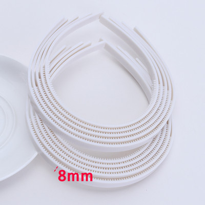 10 kom/lot 8 mm / 10 mm Široki zubi Trake za kosu Plastične trake za glavu za djevojke Nakit za dame Diy Alati Bijelo crni dodatak za kosu