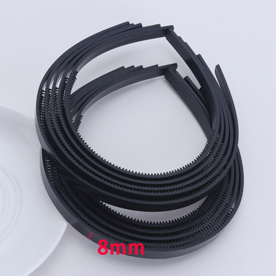 10 kom/lot 8 mm / 10 mm Široki zubi Trake za kosu Plastične trake za glavu za djevojke Nakit za dame Diy Alati Bijelo crni dodatak za kosu