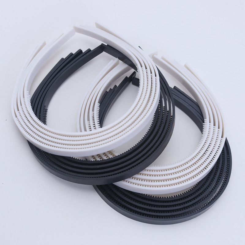 10 kom/lot 8 mm / 10 mm Široki zubi Trake za kosu Plastične trake za glavu za djevojke Nakit za dame Diy Alati Bijelo crni dodatak za kosu