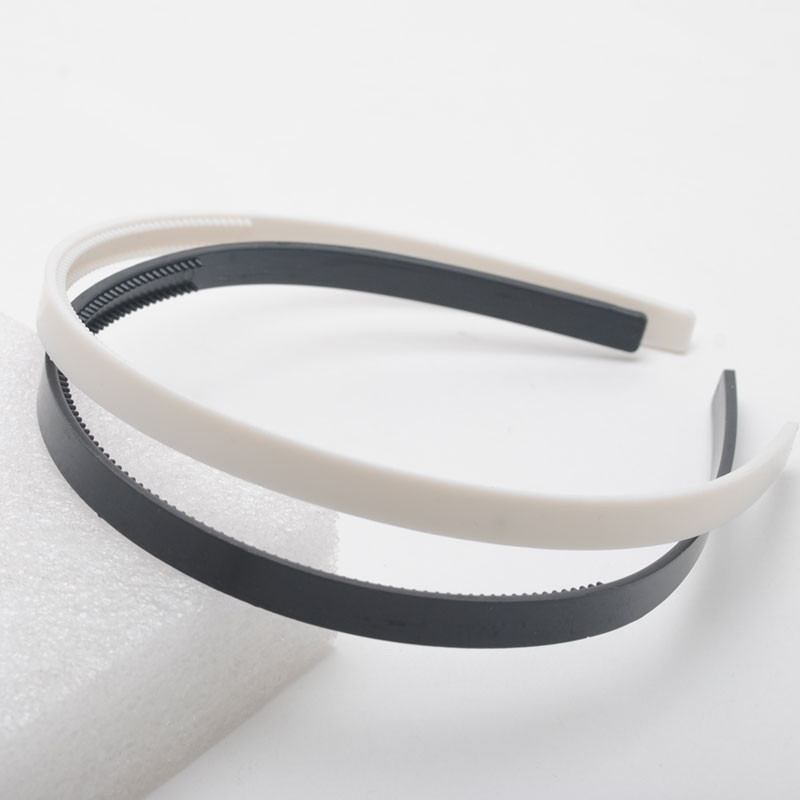 10 kom/lot 8 mm / 10 mm Široki zubi Trake za kosu Plastične trake za glavu za djevojke Nakit za dame Diy Alati Bijelo crni dodatak za kosu