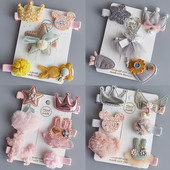 Platnene kopče za kosu za djecu 5/6 kom/komplet baletne zvijezde zeko cvijet Ukosnice za djevojčice Mašne Ukosnice Dodaci za kosu za djevojčice