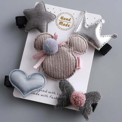 Platnene kopče za kosu za djecu 5/6 kom/komplet baletne zvijezde zeko cvijet Ukosnice za djevojčice Mašne Ukosnice Dodaci za kosu za djevojčice