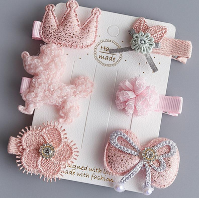 Platnene kopče za kosu za djecu 5/6 kom/komplet baletne zvijezde zeko cvijet Ukosnice za djevojčice Mašne Ukosnice Dodaci za kosu za djevojčice