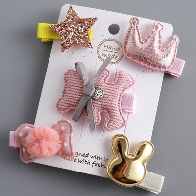 Platnene kopče za kosu za djecu 5/6 kom/komplet baletne zvijezde zeko cvijet Ukosnice za djevojčice Mašne Ukosnice Dodaci za kosu za djevojčice