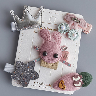 Platnene kopče za kosu za djecu 5/6 kom/komplet baletne zvijezde zeko cvijet Ukosnice za djevojčice Mašne Ukosnice Dodaci za kosu za djevojčice