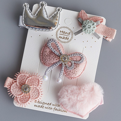 Platnene kopče za kosu za djecu 5/6 kom/komplet baletne zvijezde zeko cvijet Ukosnice za djevojčice Mašne Ukosnice Dodaci za kosu za djevojčice