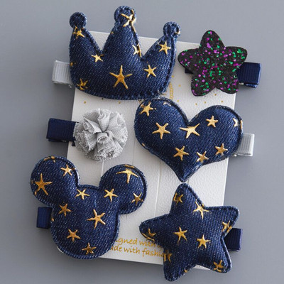 Platnene kopče za kosu za djecu 5/6 kom/komplet baletne zvijezde zeko cvijet Ukosnice za djevojčice Mašne Ukosnice Dodaci za kosu za djevojčice