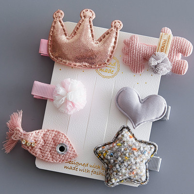 Platnene kopče za kosu za djecu 5/6 kom/komplet baletne zvijezde zeko cvijet Ukosnice za djevojčice Mašne Ukosnice Dodaci za kosu za djevojčice