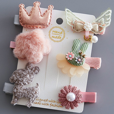 Platnene kopče za kosu za djecu 5/6 kom/komplet baletne zvijezde zeko cvijet Ukosnice za djevojčice Mašne Ukosnice Dodaci za kosu za djevojčice