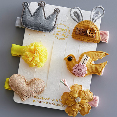 Platnene kopče za kosu za djecu 5/6 kom/komplet baletne zvijezde zeko cvijet Ukosnice za djevojčice Mašne Ukosnice Dodaci za kosu za djevojčice